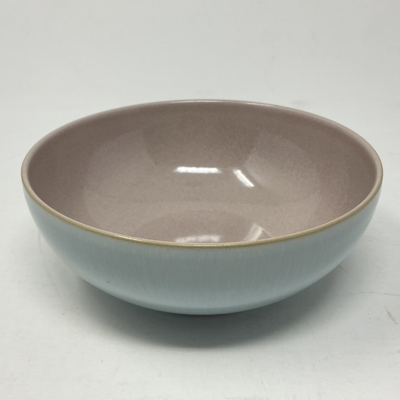 Denby Duets (retired) Stoneware Taupe & Blue Soup Cereal Bowl - Picture 1 of 6